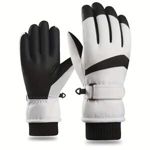 Winter Insulated Touchscreen Windproof Lt Gray‎ Women's Ski Gloves OS Waterproof